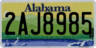 AL license plate 2AJ8985