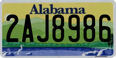 AL license plate 2AJ8986