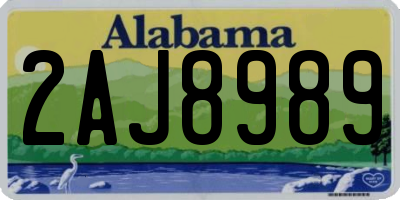 AL license plate 2AJ8989