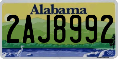 AL license plate 2AJ8992