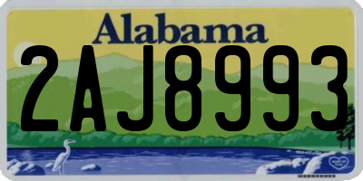 AL license plate 2AJ8993
