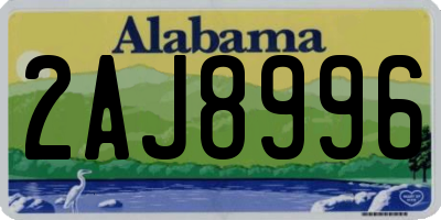 AL license plate 2AJ8996