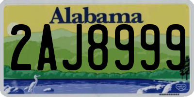 AL license plate 2AJ8999