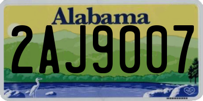 AL license plate 2AJ9007