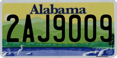 AL license plate 2AJ9009