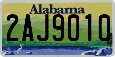 AL license plate 2AJ9010