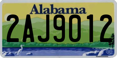 AL license plate 2AJ9012