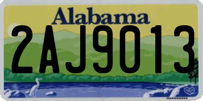 AL license plate 2AJ9013