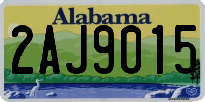 AL license plate 2AJ9015