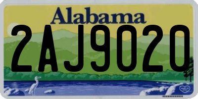 AL license plate 2AJ9020