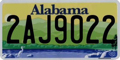 AL license plate 2AJ9022