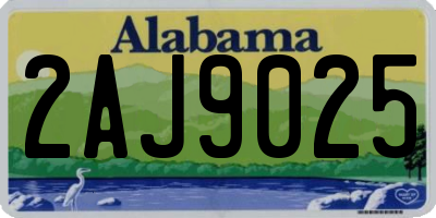 AL license plate 2AJ9025