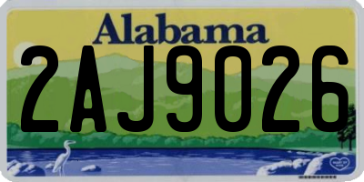 AL license plate 2AJ9026
