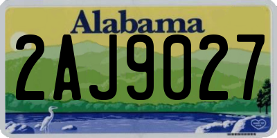 AL license plate 2AJ9027
