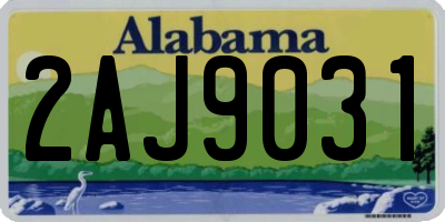 AL license plate 2AJ9031