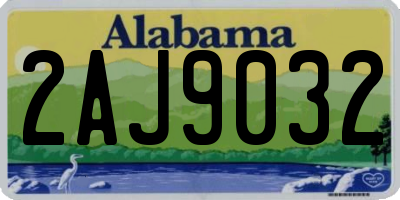 AL license plate 2AJ9032
