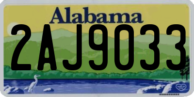 AL license plate 2AJ9033