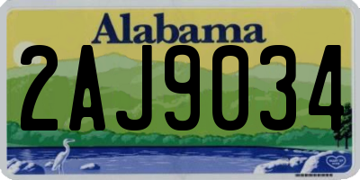 AL license plate 2AJ9034