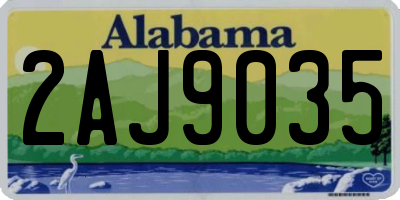 AL license plate 2AJ9035