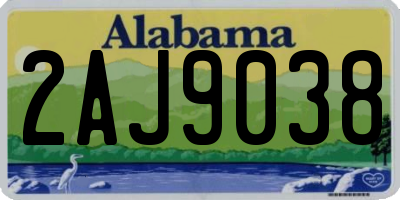 AL license plate 2AJ9038