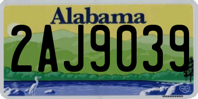 AL license plate 2AJ9039