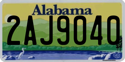 AL license plate 2AJ9040