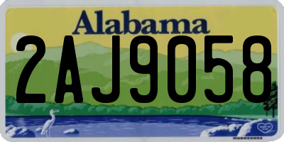 AL license plate 2AJ9058
