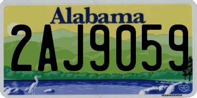 AL license plate 2AJ9059