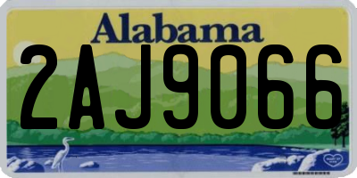AL license plate 2AJ9066