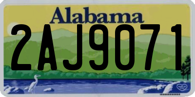 AL license plate 2AJ9071