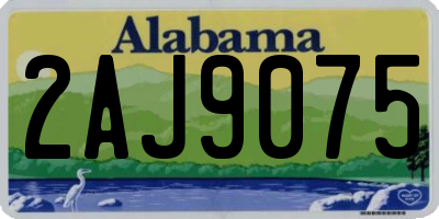 AL license plate 2AJ9075