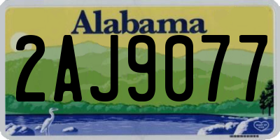 AL license plate 2AJ9077