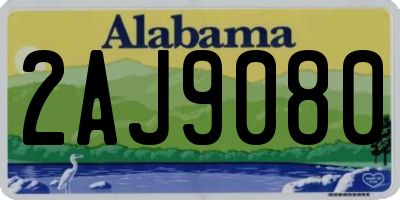 AL license plate 2AJ9080