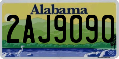 AL license plate 2AJ9090