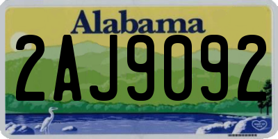 AL license plate 2AJ9092