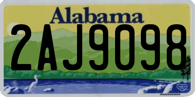 AL license plate 2AJ9098
