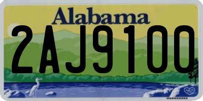 AL license plate 2AJ9100
