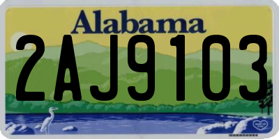 AL license plate 2AJ9103