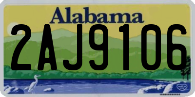 AL license plate 2AJ9106