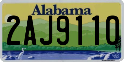 AL license plate 2AJ9110