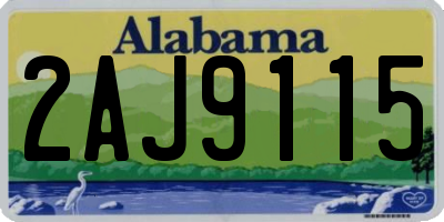AL license plate 2AJ9115