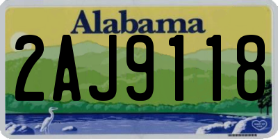 AL license plate 2AJ9118