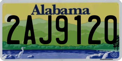 AL license plate 2AJ9120