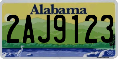 AL license plate 2AJ9123