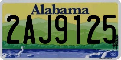 AL license plate 2AJ9125