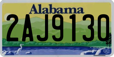 AL license plate 2AJ9130