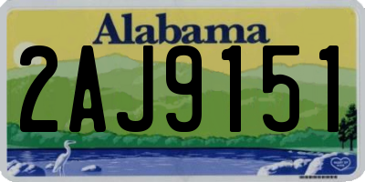 AL license plate 2AJ9151