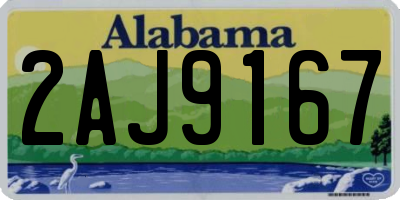 AL license plate 2AJ9167