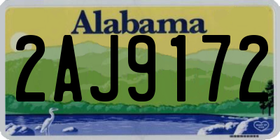 AL license plate 2AJ9172