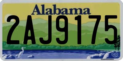 AL license plate 2AJ9175